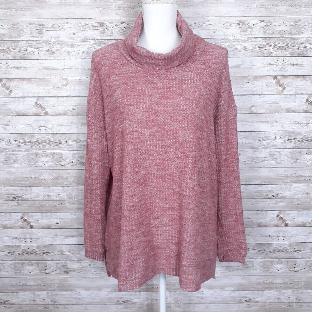 Everleigh Womens Top S Turtleneck Pink 480A